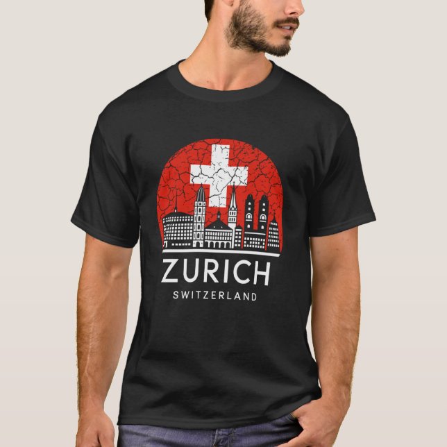 T-shirt Ville de Zurich Suisse (Devant)