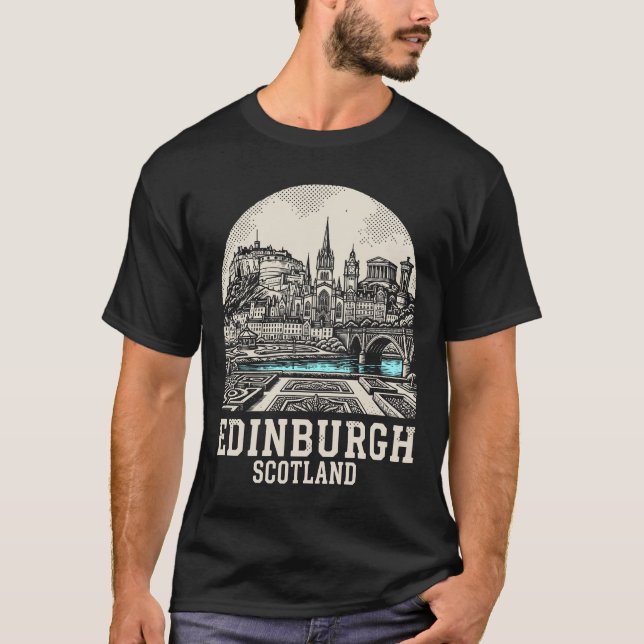 T-shirt Ville d'Édimbourg Écosse (Devant)
