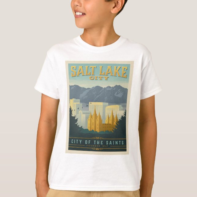 T-shirt Ville des Saints | Salt Lake City, Utah (Devant)