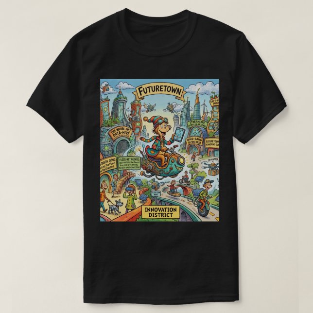 T-shirt Ville future (Design devant)