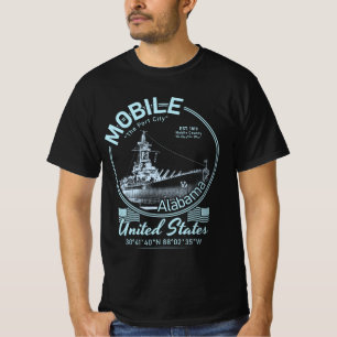T-SHIRT VILLE MOBILE ALABAMA - USS ALABAMA BATTLESHIP