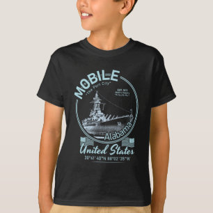 T-SHIRT VILLE MOBILE ALABAMA - USS ALABAMA BATTLESHIP