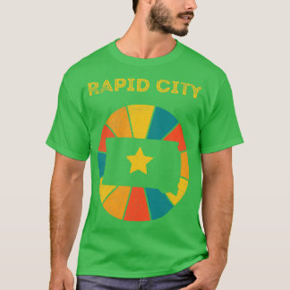 T-shirt Ville Rapide Dakota du Sud Vintage Souveni désorga