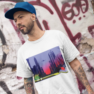 T-shirt Ville Urbaine À Dusk