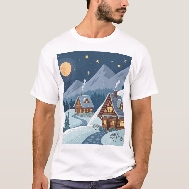 T-shirt Villes alpines cosy (Devant)