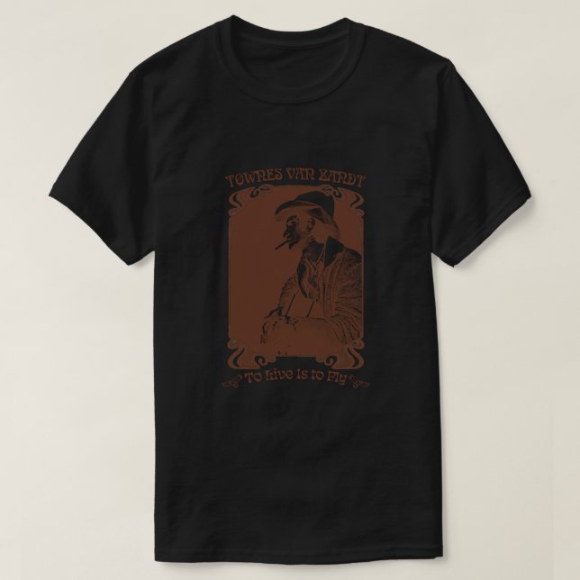 T-shirt Villes Van Zandt Design de style rétro (Design devant)