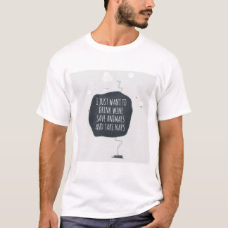 T-shirt Vin amusant & Citation Amoureux des animaux T-Shir