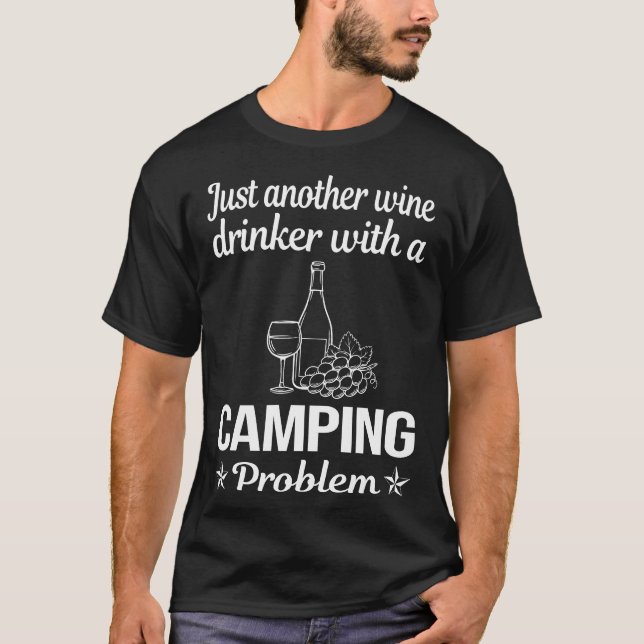 T-shirt Vin Boisson Camping Camper Camper (Devant)