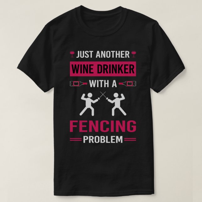 T-shirt Vin Boisson Fencer d'escrime (Design devant)