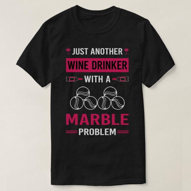 T-shirt Vin Boisson Marbre Marbre (Design devant)
