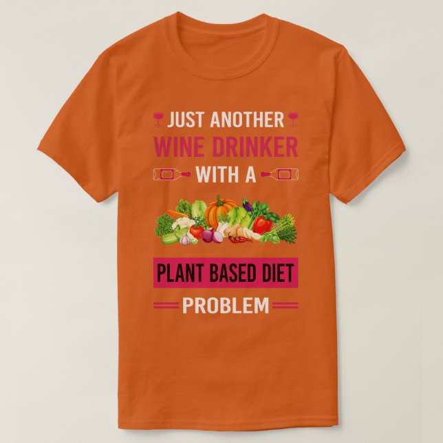 T-shirt Vin Boisson Plante régime végétarien Vegetarian Ve (Design devant)