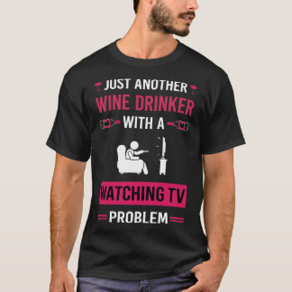 T-shirt Vin buveur regarder la télévision