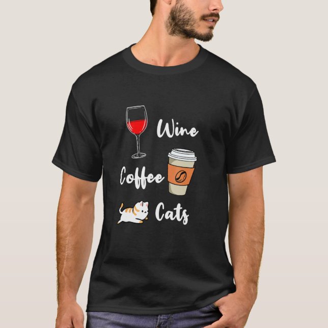 T-shirt Vin Café Chats (Devant)