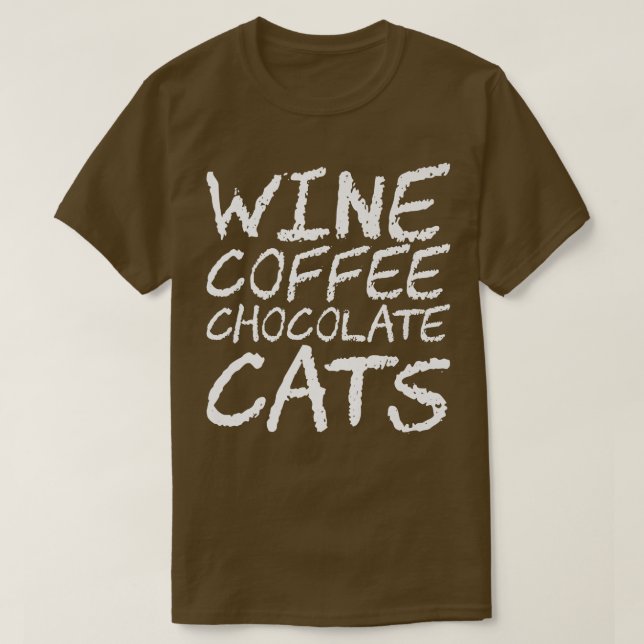 T-shirt Vin Café Chocolat Chats (Design devant)