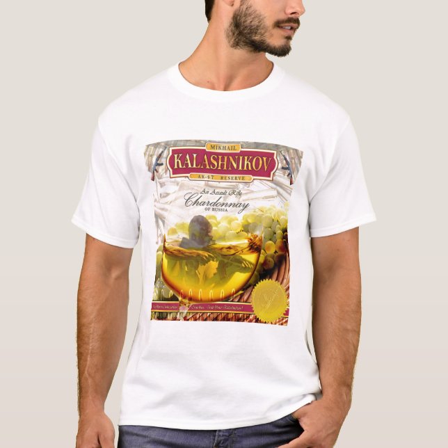 T-shirt Vin chardonnay de kalachnikov d'AK-47 (Devant)