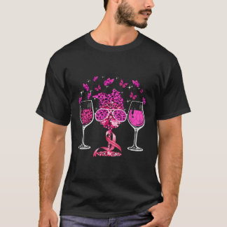 T-shirt Vin Conscience du cancer du sein K Ribbon Vin verr