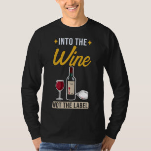 T-shirt Vin Dans Le Vin Pas L'Épinette Étiquette