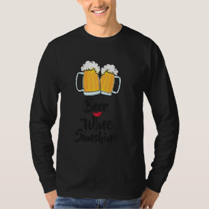 T-shirt Vin de bière Sunshine Design long manche