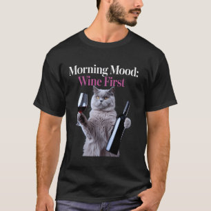 T-shirt Vin de bonne humeur du matin Premier amateur de ch
