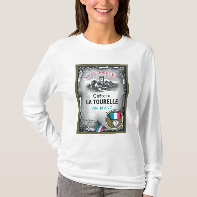 T-shirt Vin De Bordeaux Wine LabelEurope (Devant)