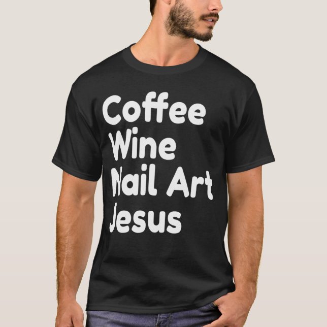 T-shirt Vin de café clou Jésus (Devant)