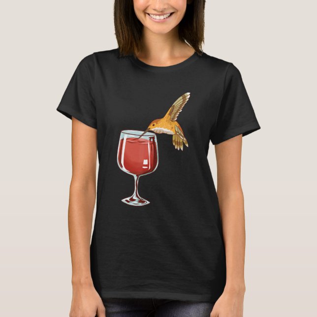 T-shirt Vin de colibri Passion animal Amateurs d'oiseaux B (Devant)