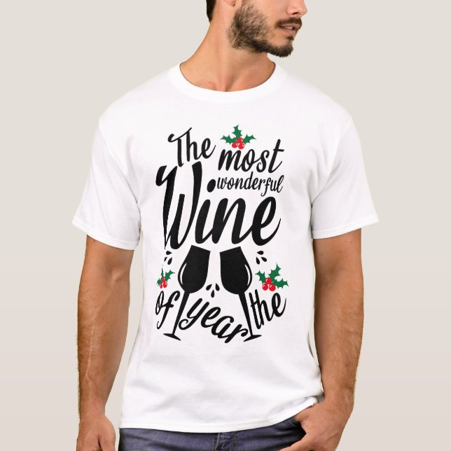 T-shirt Vin de l'année le plus merveilleux (Devant)