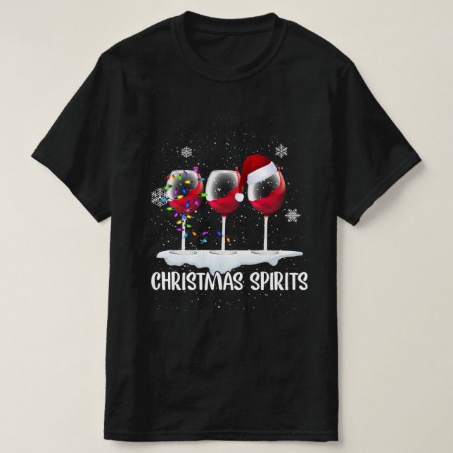 T-shirt vin de spiritueux de noël (Design devant)