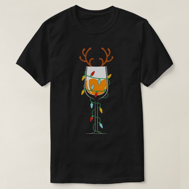 T-shirt Vin de vin Noël de l'amant (Design devant)