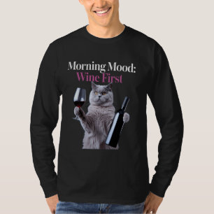 T-shirt Vin d'humeur du matin Premier vin Amoureux des cha