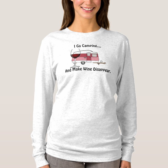 T-shirt Vin Disparaître Longues Manches T (Devant)