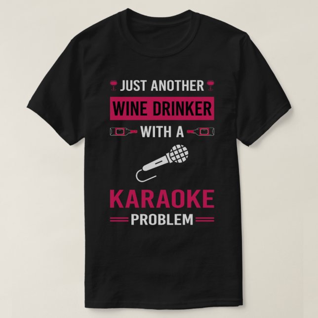 T-shirt Vin Drinker Karaoke (Design devant)