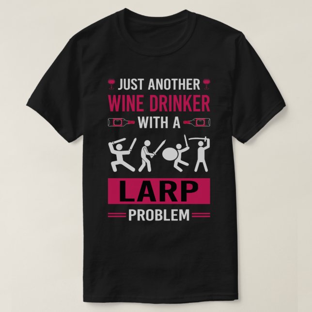 T-shirt Vin Drinker Larp Larp RPG Roleplay (Design devant)
