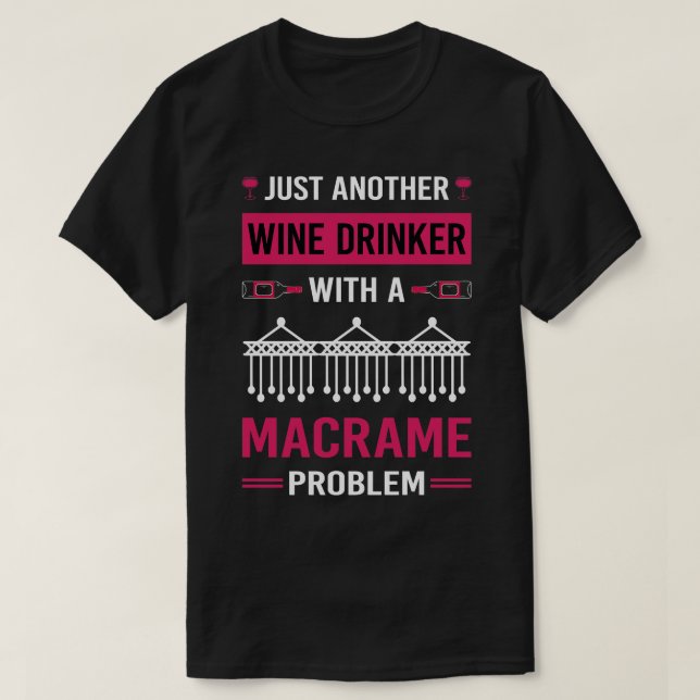 T-shirt Vin Drinker Macrame (Design devant)