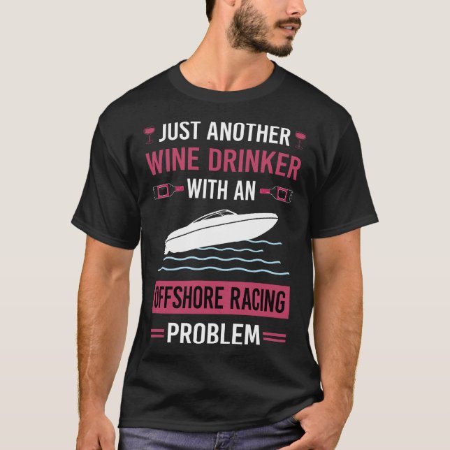 T-shirt Vin Drinker Offshore Racing (Devant)