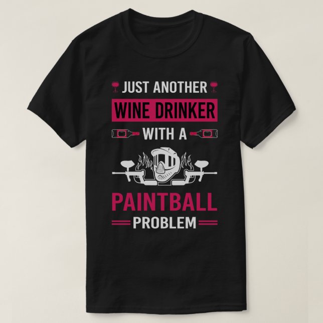 T-shirt Vin Drinker Painball (Design devant)