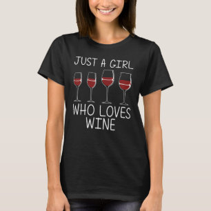 T-shirt Vin Drôle Pour Filles Enfants Vin Rouge Vin Vin Ve