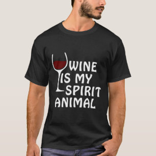 T-shirt Vin Est Mon Esprit Animal Hommes Femmes