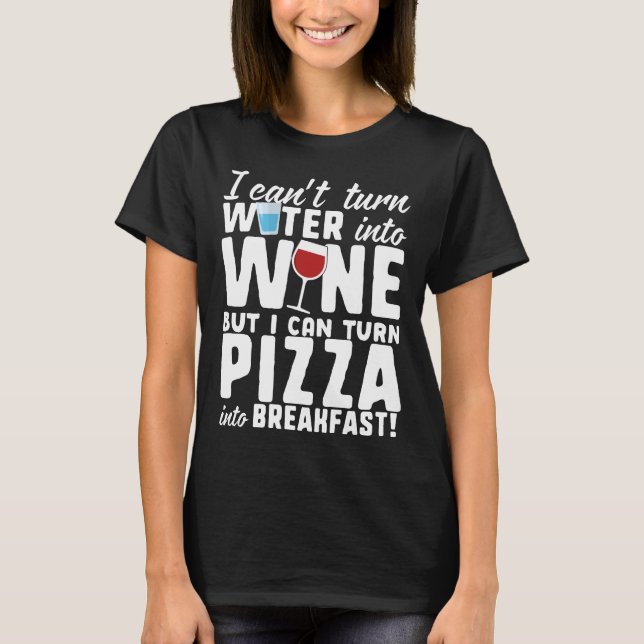 T-shirt Vin Et Pizza (Devant)