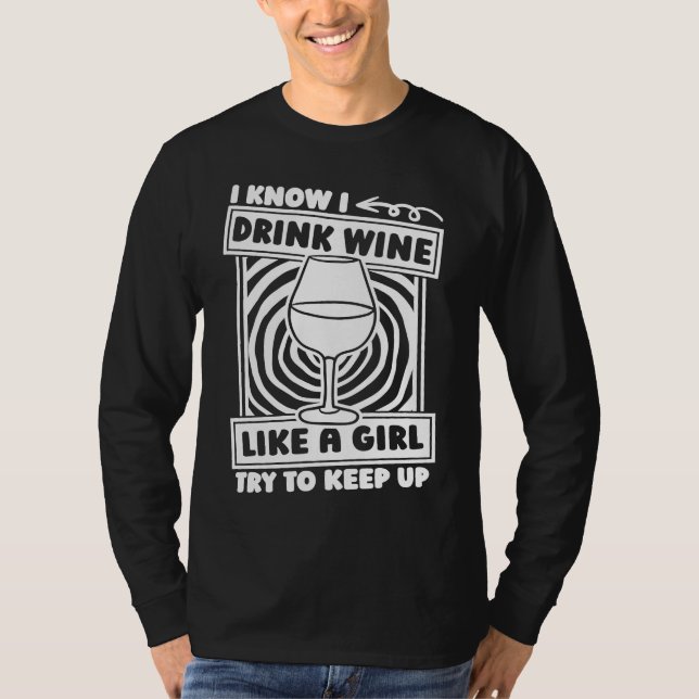 T-shirt Vin Fille Vino Dégustation Boissons Alcool Vin (Devant)