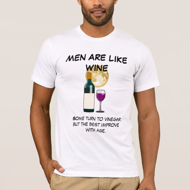 T-shirt Vin Homme amusant (Devant)