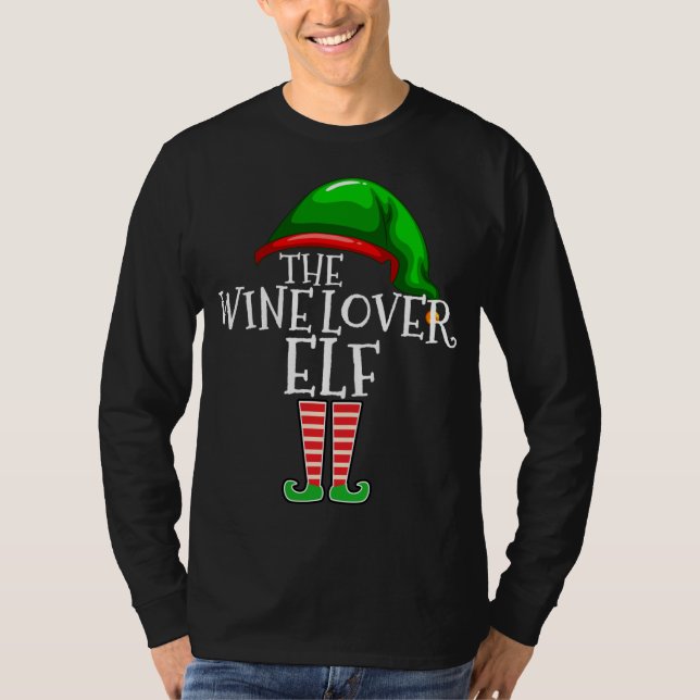 T-shirt Vin Lover Elf jumeler famille Noël Cadeau Dragon (Devant)