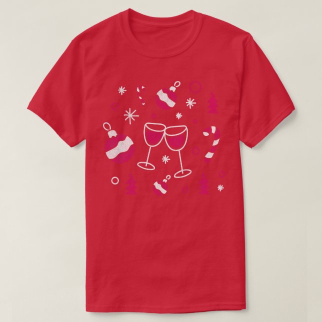 T-shirt Vin Noël Fête de la boisson Fête de Noël Fête de N (Design devant)