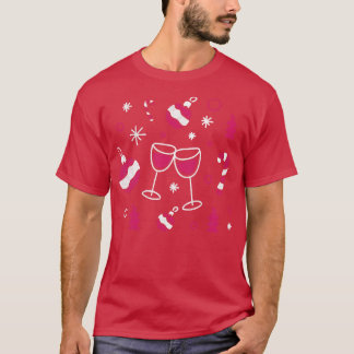 T-shirt Vin Noël Fête de la boisson Fête de Noël Fête de N