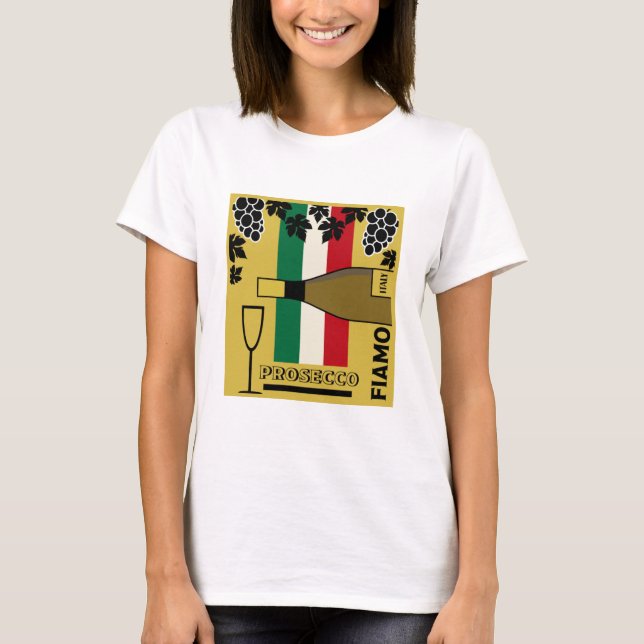 T-shirt vin pétillant de poursuites (Devant)