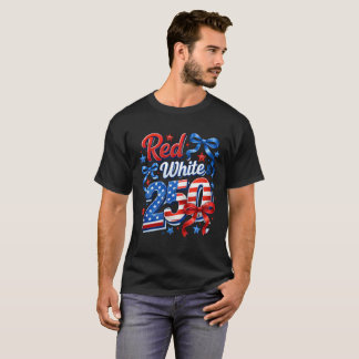 T-shirt Vin Rouge 250 Ans De Liberté Patriotique USA