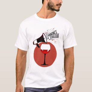 T-shirt vin rouge annonce couleur alcool humour porte voix