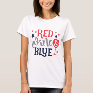 T-shirt Vin Rouge Et Bleu