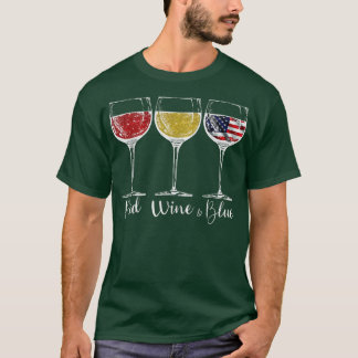 T-shirt Vin Rouge Et Lunettes Bleues, États-Unis États-Uni
