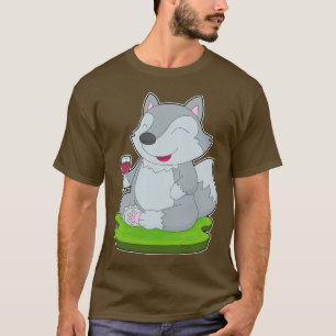 T-shirt Vin rouge Wolf
